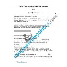 Limited Liability Company Operating Agreement - Manager Managed - Iowa